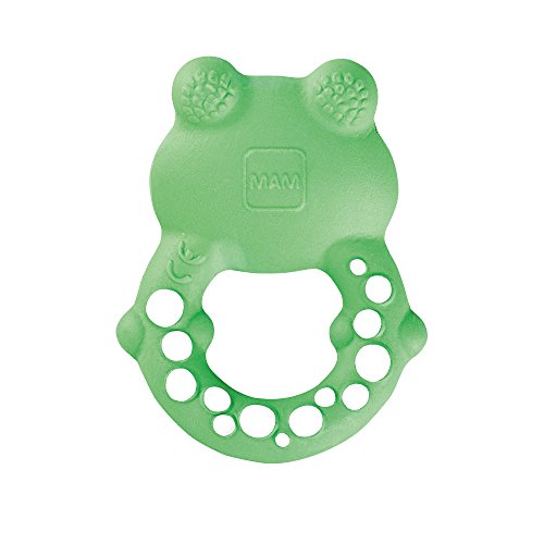 MAM 'Friends’ Collection Teething Toys, Max The Frog 100% Natural Rubber  Developmental Teether Toys, Baby Toys
