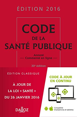 Code de la santé publique 2016