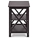 Giantex 3-Tier Nightstand, Modern X-Design Side Table with Storage Shelf, Bedside Tables with Versatile Shelf, Wooden End Table for Living Room, Bedroom, Easy Assembly, Espresso