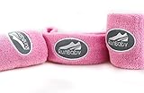 Sports Headbands for Women & Men - Reflective Running Headband / Sweatband Set - Best Reflective Running Gear for Running, Jogging, Basketball, Tennis, Baseball, Yoga & Climbing by Run Baby - pink