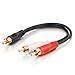 6in Value Series™ One RCA Mono Male to Two RCA Stereo Male Y-Cable