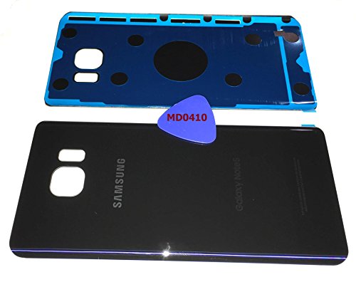 (md0410) Galaxy Note 5 OEM DARK BLUE Rear Back Glass Lens Battery Door Housing Cover + Adhesive + Opening Tool Replacement For BLACK SAPPHIRE N920 (Fit all carriers)