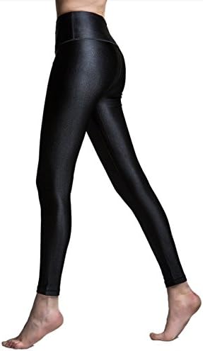 TITIKA Women’s Yoga Pants Fitness Elastic Waistband Sexy Black Shine Leggings. These Leggings are fit for Any time of Day with Their Feminine Touch.