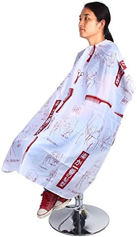 Vysart(TM) Red Hair Design Cut Hairdressing Salon Hairstylist Barber Nylon Gown Cape Cloth Cutting Waterproof Wrap Cover