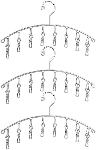 Vfevrs Clothes Drying Rack - 4.0mm Thickness with 8 Strong Clips for Hanging Bras, Socks, Underware, Towel, Baby Clothes, Multiple Function (3)