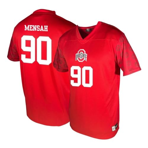 Genuine Collective Eric Mensah - 90 Ohio State Buckeyes Nil Football Jersey, Red