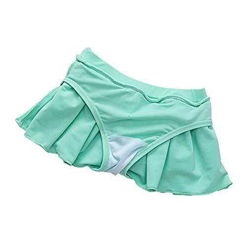 UV Sun Protective Baby Girls 2pc Swimsuit Long Sleeve Rash Guards Bathing Suit Ruffle Swimdress UPF 50+ Green 2-3T