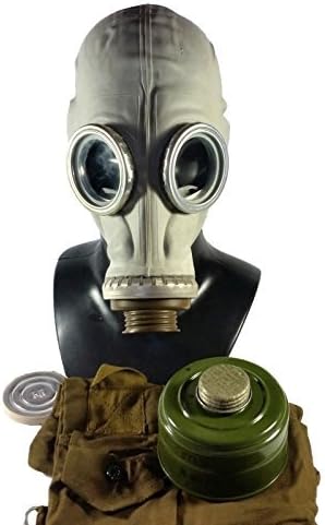 QG group Vintage Genuine Soviet Russian Gas mask GP-5 Post-Apocalyptic Cosplay Costume (Large) Grey