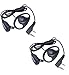 Arama 2 Pack Walkie Talkie Earpiece Pro D Shape Radio Earpiece with PTT & Mic Compatible with 2 PIN Kenwood HYT Puxing Wouxun Baofeng Lt-2288 Lt-3107 Lt-3188 Lt-3260 Lt-3268 Etc 2 Way Radios B108K01