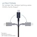 Native Union NIGHT Cable - Lightning to USB Charging/Sync Cable - Extra Long 3 Meter Braided Cable with Weighted Anchor Knot - Compatible with iPhone, iPad, iPod (Marine)