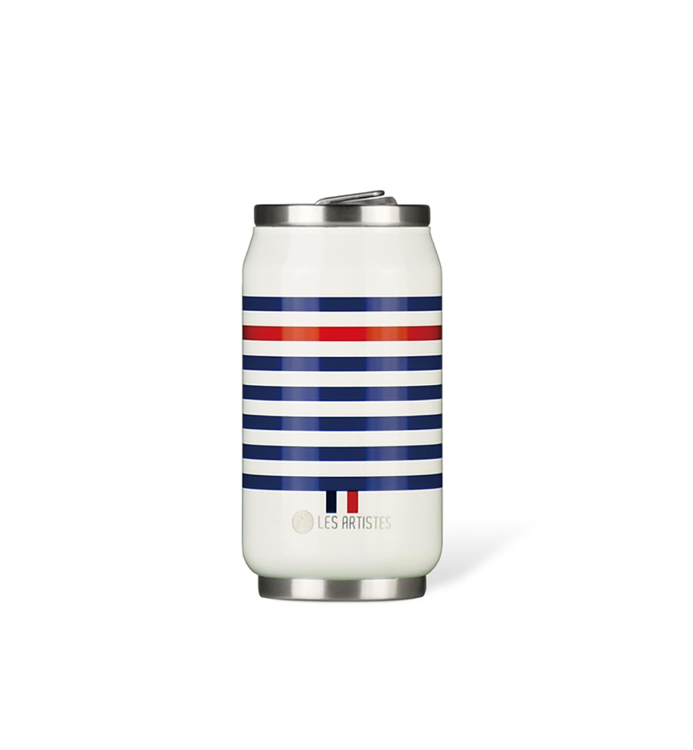 LES ARTISTES Paris A-4250, Insulated Can, 280ml, BPA-Free Insulated Bottle, Reusable, Flip Spout with Straw, Stainless Steel, Sailor Design