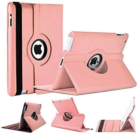 World biz Rotating Case for iPad Mini 5 Mini 4, iPad Mini5 (2019) iPad Mini4 (2015) 360 Degree Rotation Stand Shockproof Protective Cover With Auto Sleep Wake Function (Rose Gold)