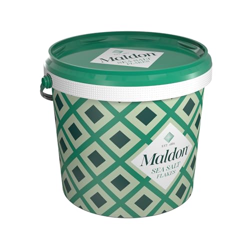 MALDON SALT, SEA SALT FLAKES, 3.1 LB, BULK TUB, KOSHER, NATURAL, HANDCRAFTED, GOURMET, PYRAMID CRYSTALS