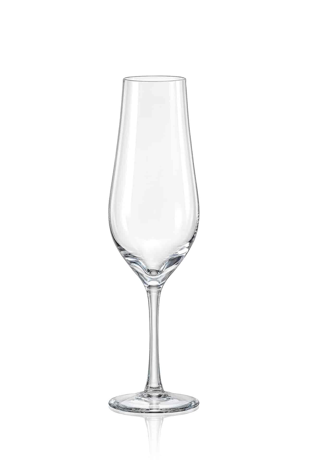 Crystalex Champagne Flute Set of 6, Crystal Champagne Glasses Stemware for Prosecco, Mimosas or Cocktails, Flutes 100% Lead-Free (170 ML)