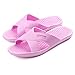Jiyaru Unisex Bath Slipper Indoor Floor Slipper Anti-Slip Home Shoes Pink Asian 38(US 7)