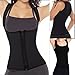 Women Hot Sweat Body Shaper Tank Top Tummy Fat Burner Slimming Sauna Vest Weight Loss Shapewear - LTSnake (Black+Zip, XL)