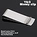 Silver stainless steel Slim Money Clip groomsman gift MC1016 One Size Silver