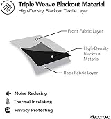Deconovo Eyelet Blackout Thermal Curtain Taupe 100 x 95 Inch 1 Panel view 6