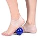 2 Pairs of Gel Heel Compression Sleeves Silicone Heel Care Socks with 1 Spiky Massage Ball for Plantar Fasciitis Pain Relief Cracked Heel Protection Fits in Shoes (White+Black)