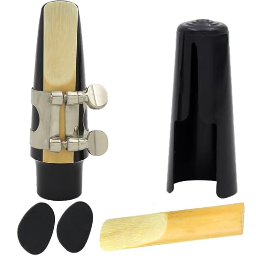 akindou Eフラット アルトサックス マウスピース リード2枚 マウスクッション 2枚付き ジャズ (銀色リガチャー)商品画像