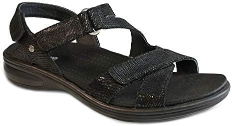 Revere Zanzibar - Women's Backstrap Sandal Black Lizard - 11 Medium