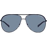 Armani Exchange Unisex Sunglasses Shiny Gunmetal & Black Frame, Gradient Grey Polarized Lenses, 61MM