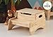 KidKraft Wooden Step 'N Store Stool with Handles and Hidden Storage - Natural, Gift for Ages 3-8