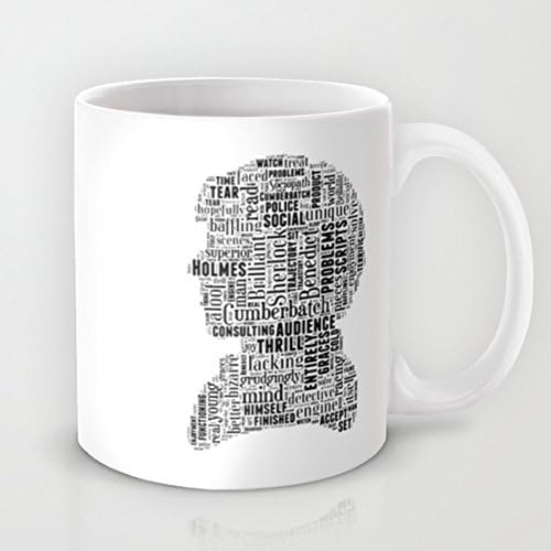 Otozoo Sherlock Bbc Benedict Cumberbatch Typography Silhouette Classic Coffee Mug