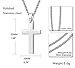 Xianli Wang Jewelry Mens Womens Simple Cross Pendant Stainless Steel Titanium Necklace (White), no stone
