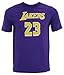 Boys Youth Player Flat Alt. Replica N&N Ss Tee 8-20 Los Angeles Lakers/Purple- Lebron James