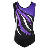 Shiny Waves Metallic Athletic Dance Gymnastics Leotard Bodysuit Outfit Girls