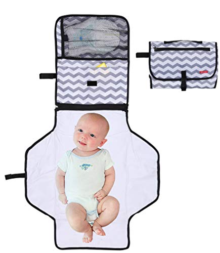 Obecome Portable Waterproof Baby Diaper Changing Pad Kit, Travel Home Change Mat Organizer Bag for Toddlers Infants and Newborns - Thumbnail 7