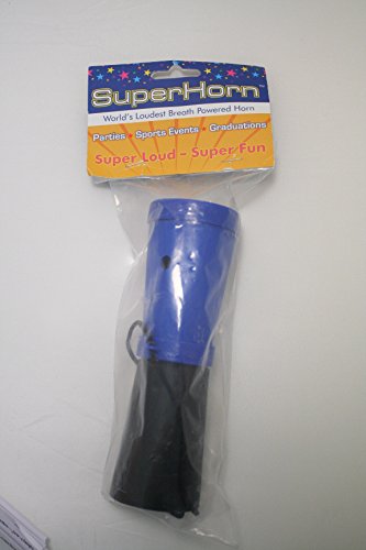 Storus SuperHorn, Loud Breath Powered Horn For Safety, Sports, Parties, Camping And More, Yellow And Black, 6.75 Inches Long 1 pc