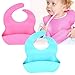 DARYOU Waterproof Silicone Baby Bibs for Babies & Toddlers (3 PCs), Wipes Clean Easily, Soft, Unisex, Adorable, Perfect Baby Shower Gift