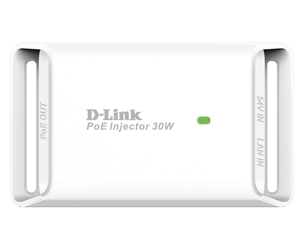 D-Link DPE-301GI 1-Port Gigabit 30 W PoE Injector , White