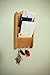 Fox Run Letter and Key Rack, 3 x 6.25 x 6.25 inches, Brown