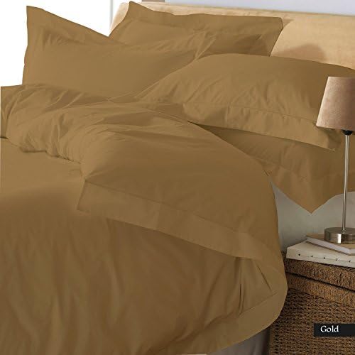 Reliable Bedding Ultra Soft Luxury Solid Duvet Cover, 300 Thread Count, 100% Organic Cotton Bedding Cover !!! (Expanded Queen/Gold)