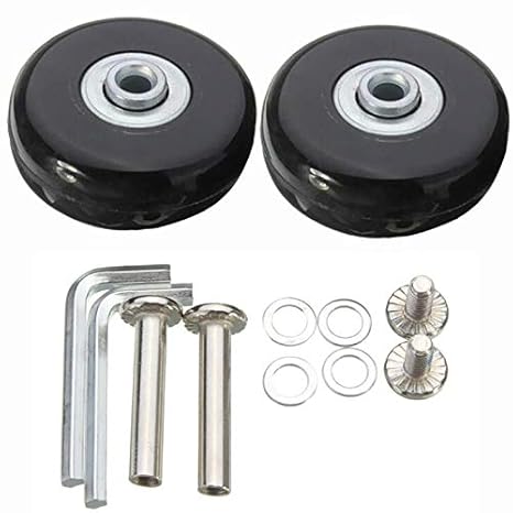 Rhinenet Paar OD 55mm Gepäckräder Gepäckrad Ersatz Wheels Rad Räder Gummi Kofferräder Koffer Räder für Gepäck Koffer