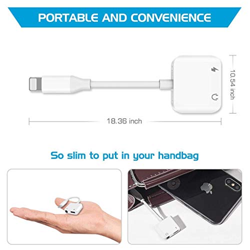 image for Ambrrhty Charger Adapter for iPhone Headphone Adapter Audio & Charger 