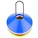 Crown Sporting Goods Multi Colored Disc Cones with Metal Transportation Caddy (Pack of 50)