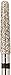 ValuDiamond V-856L/018SC Economic Line of Diamond Burs, Single Use/Multi-Use, One Low Price for All Shapes and Grits, Round End Taper, Super Coarse, Pack of 10