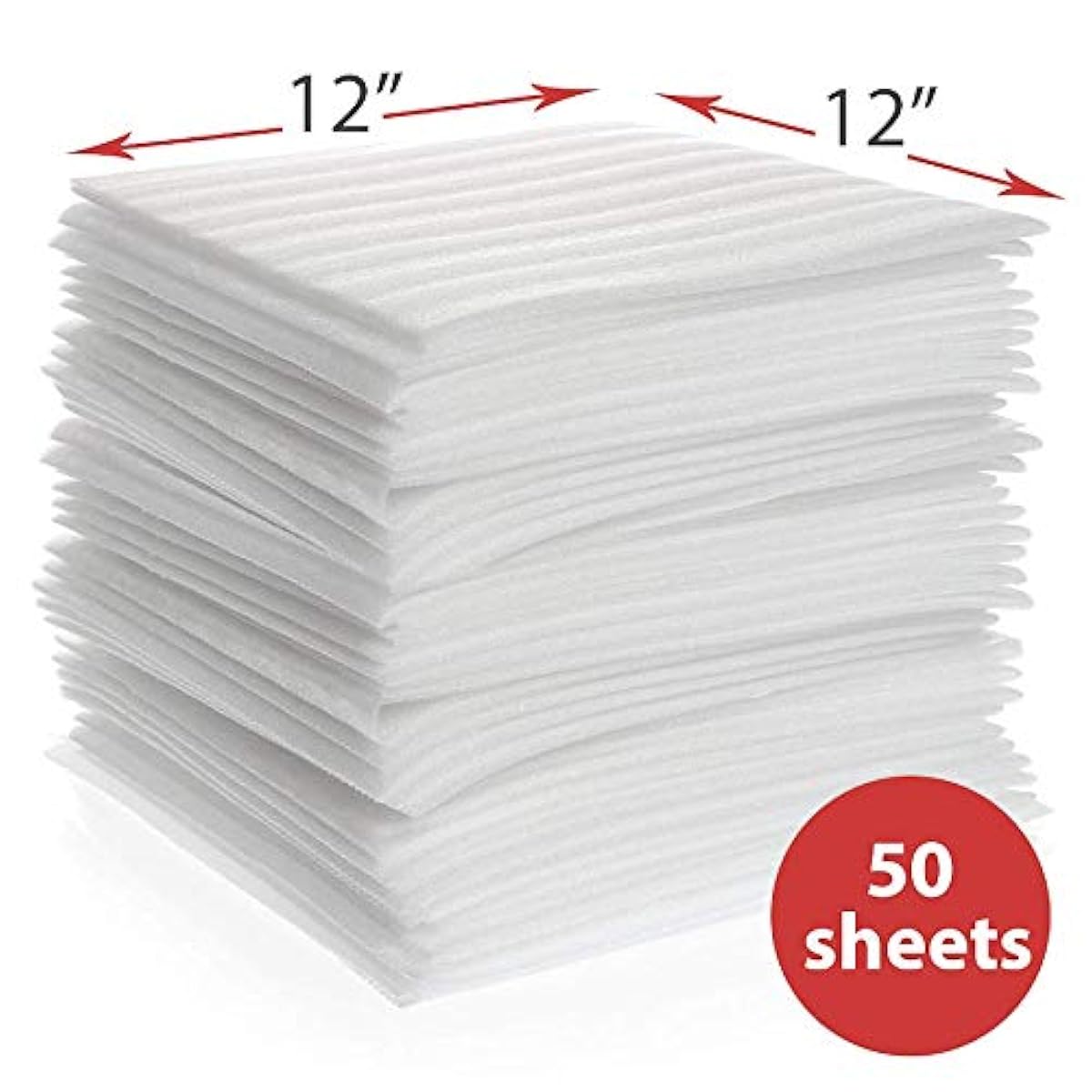 Foam Wrap Sheets, 12" x 12" (50Pack) Foam Wrap Cushioning for Packing