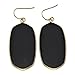 Top Plaza Womens Fashion Natural Gemstone Ear Hook Water Drop Ear Pendant Dangle Earring