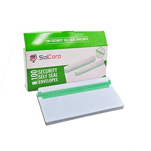 #10 100 Self Seal Security Letter Envelopes - Perfect Peel and Stick 9 1/2 X 4 1/8 - Thumbnail 3