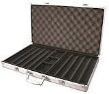 Aluminum Poker Chip Case - Holds 1000 Chips, 3 Decks of Playing Cards and 6 Poker Dice.