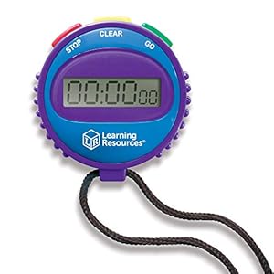 Learning Resources LER 0808 Simple 3 Button Stopwatch, Supports Science Investigations, Maths Exercises, Elapsed Time…