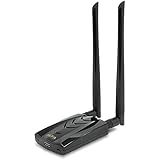 Alfa Long-Range Dual-Band AC1200 Wireless USB 3.0 Wi-Fi Adapter w/2x 5dBi External Antennas - 2.4GHz 300Mbps/5GHz 867Mbps - 802.11ac & A, B, G, N