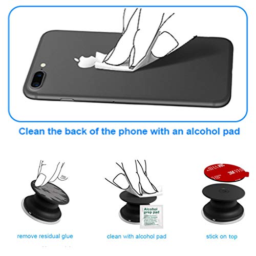 6 Pack 3M Sticky Adhesive Replacement Parts for Socket Base, 1.38 Inch Circle Double Sided VHB Sticker Pads for Car Magnetic Phone Holder