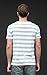 Zecmos Mens Stripes T-Shirts Casual Slim Fit Tshirts Striped Tees Top Blue XL