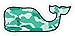 Set of 6 Vineyard Vines Whale Stickers